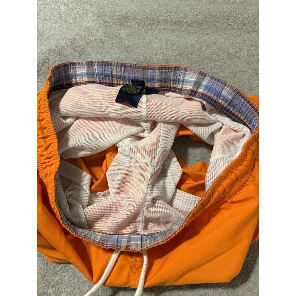 Polo Ralph Lauren Youth XL 18/20 Solid Traveler Short Swim Bottom Trunks Orange